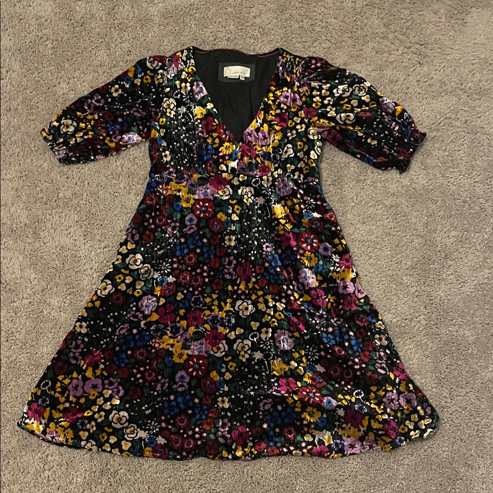 Anthropologie Multicolor Floral Mini Dress